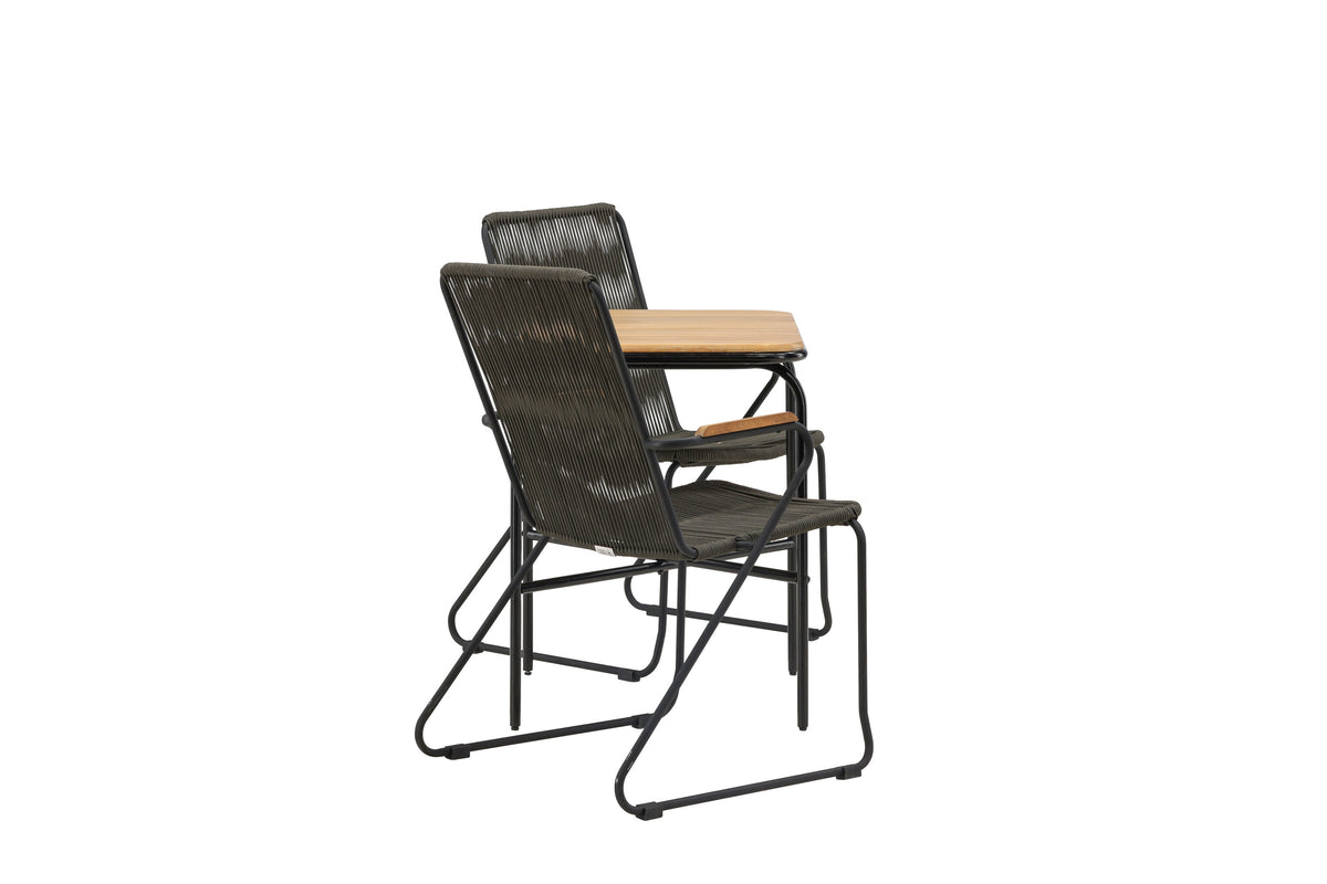 Holmbeck Rektangulär Matgrupp – Bord: 74x70x88 Stol: 63x93x60