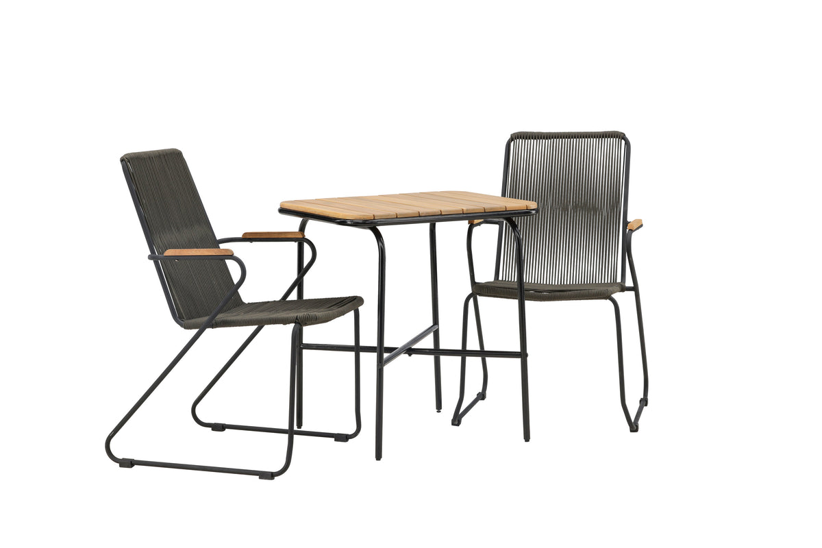 Holmbeck Rektangulär Matgrupp – Bord: 74x70x88 Stol: 63x93x60