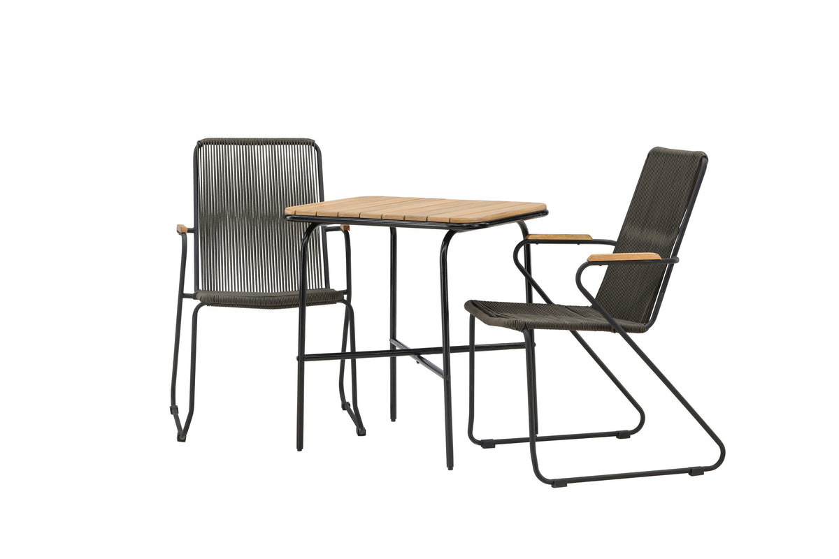 Holmbeck Rektangulär Matgrupp – Bord: 74x70x88 Stol: 63x93x60