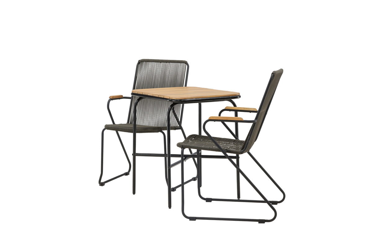 Holmbeck Rektangulär Matgrupp – Bord: 74x70x88 Stol: 63x93x60