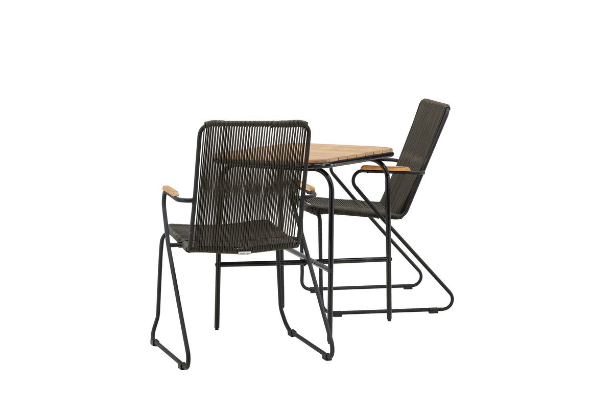 Holmbeck Rektangulär Matgrupp – Bord: 74x70x88 Stol: 63x93x60