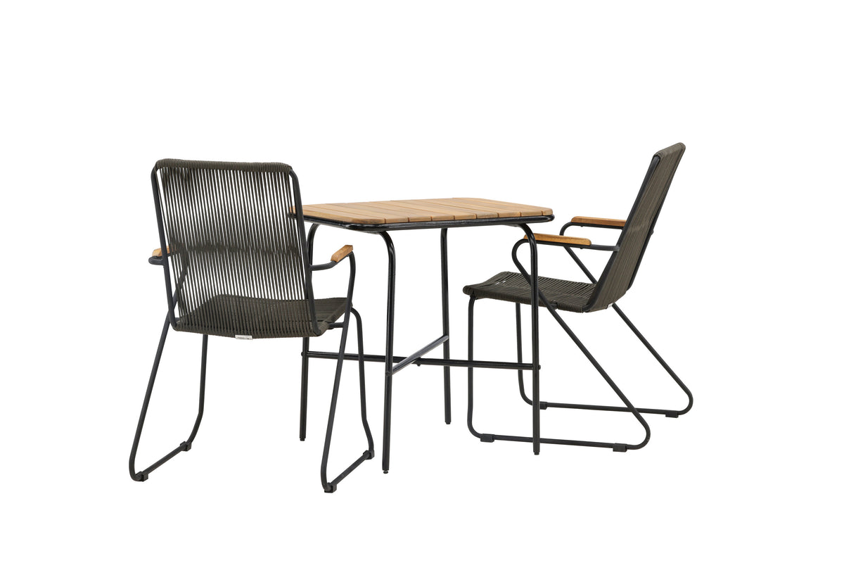 Holmbeck Rektangulär Matgrupp – Bord: 74x70x88 Stol: 63x93x60