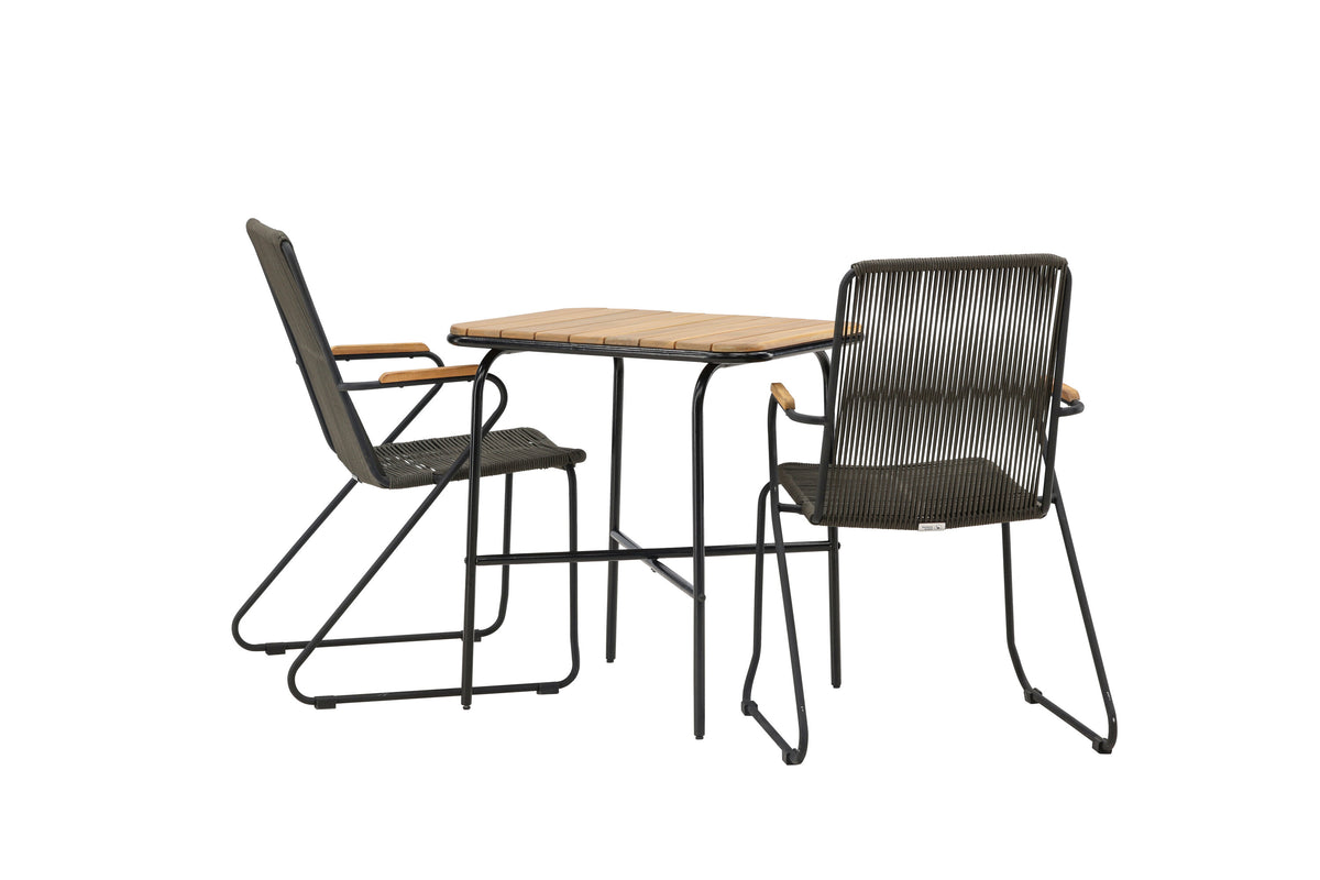 Holmbeck Rektangulär Matgrupp – Bord: 74x70x88 Stol: 63x93x60