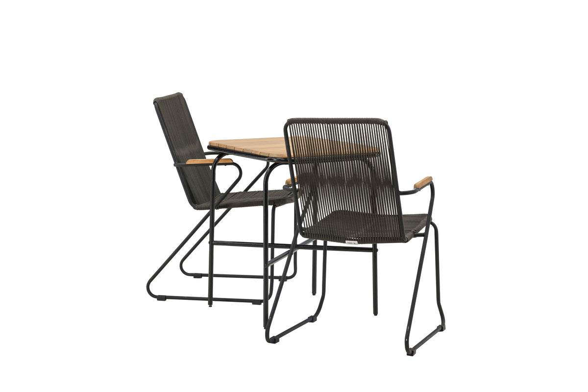 Holmbeck Rektangulär Matgrupp – Bord: 74x70x88 Stol: 63x93x60