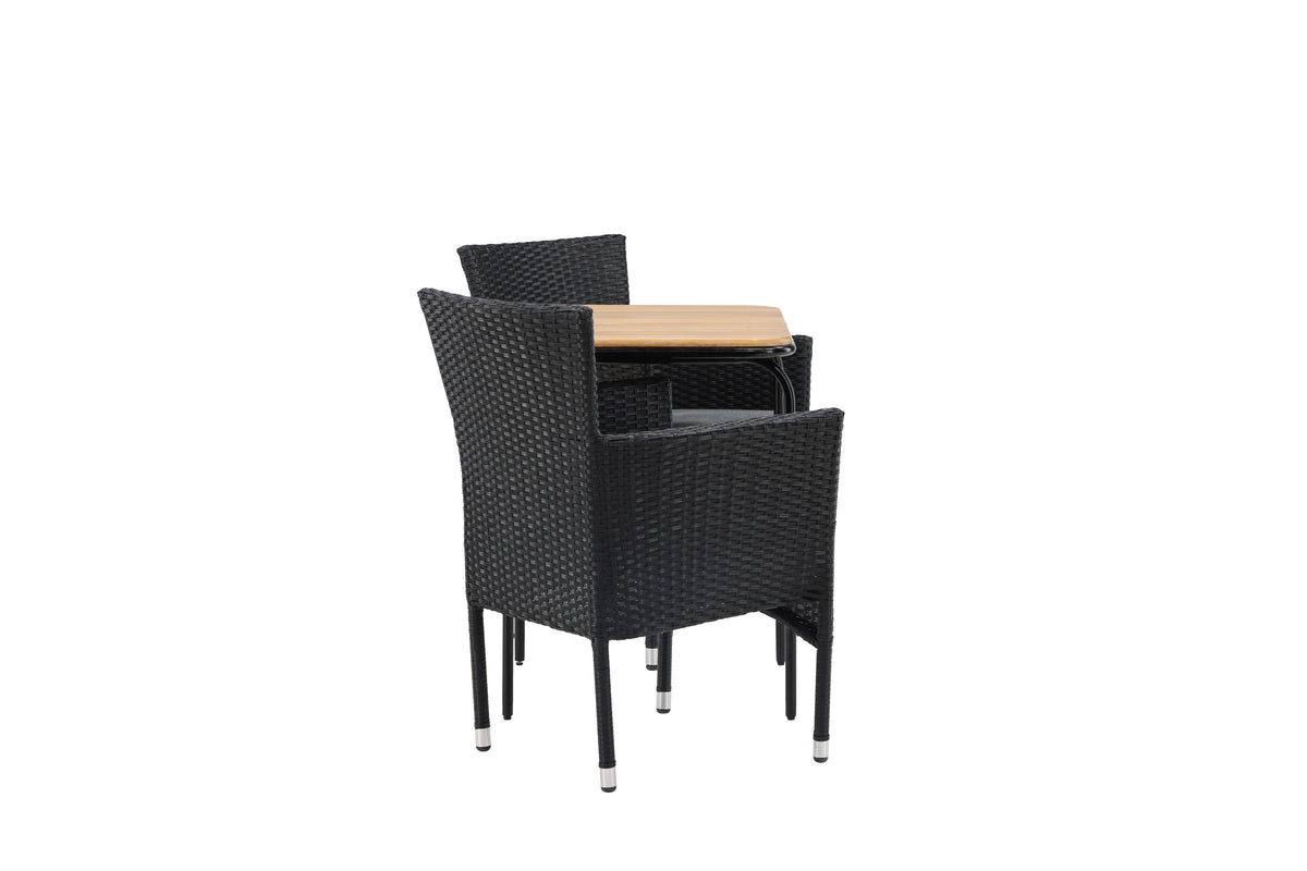 Holmbeck Rektangulär Matgrupp – Bord: 74x70x88 Stol: 60x86,5x58