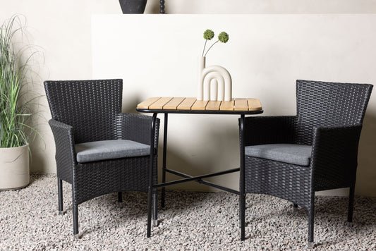 Holmbeck Rektangulär Matgrupp – Bord: 74x70x88 Stol: 60x86,5x58