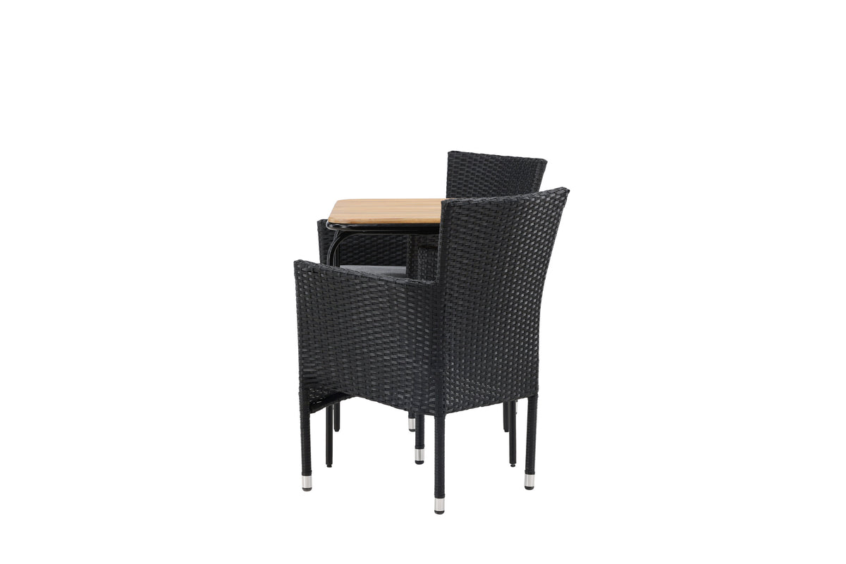 Holmbeck Rektangulär Matgrupp – Bord: 74x70x88 Stol: 60x86,5x58