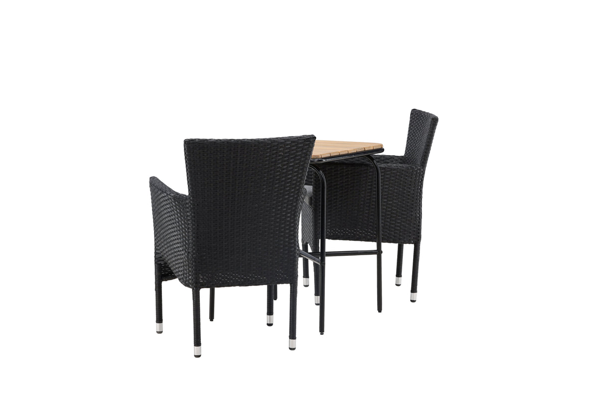 Holmbeck Rektangulär Matgrupp – Bord: 74x70x88 Stol: 60x86,5x58