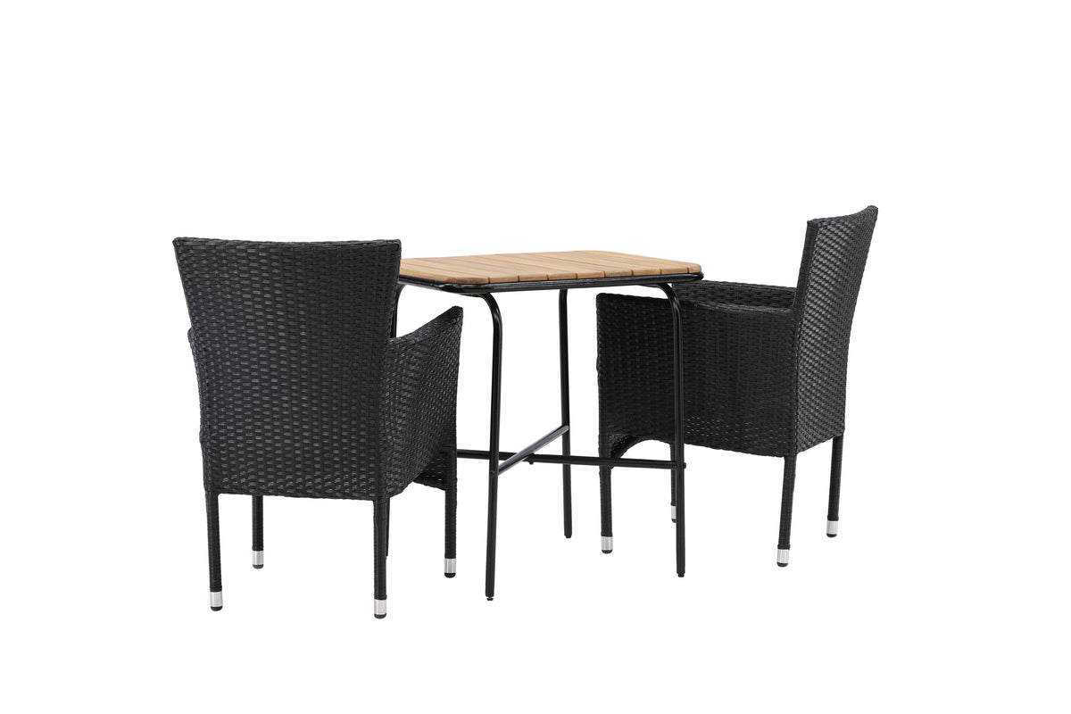 Holmbeck Rektangulär Matgrupp – Bord: 74x70x88 Stol: 60x86,5x58