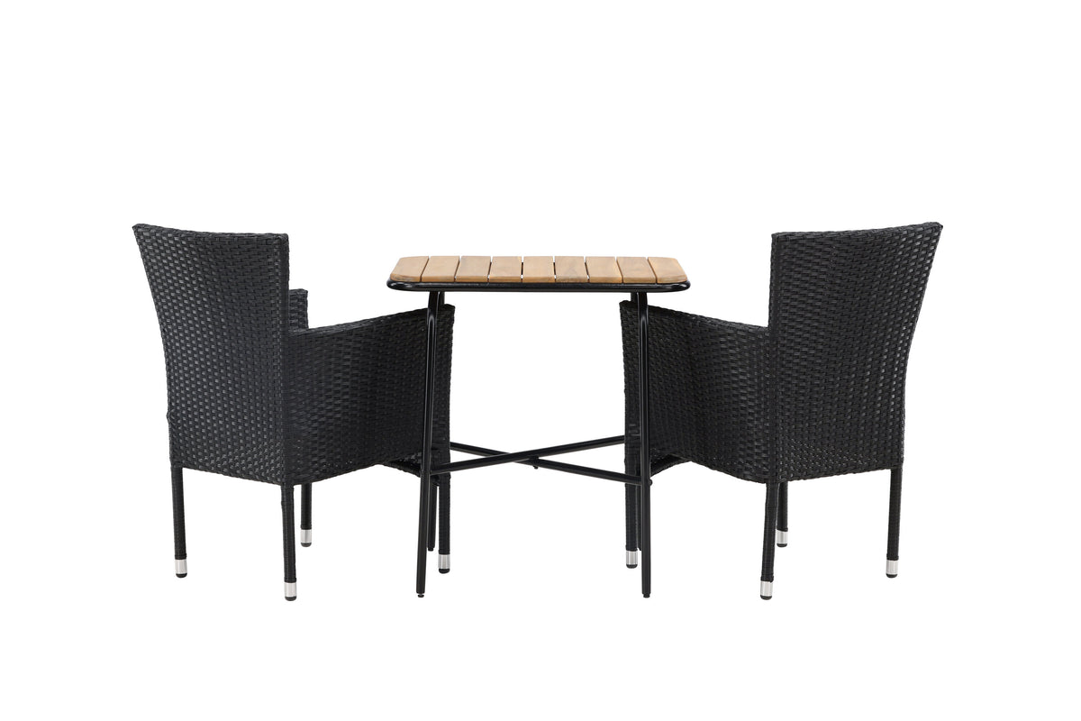 Holmbeck Rektangulär Matgrupp – Bord: 74x70x88 Stol: 60x86,5x58
