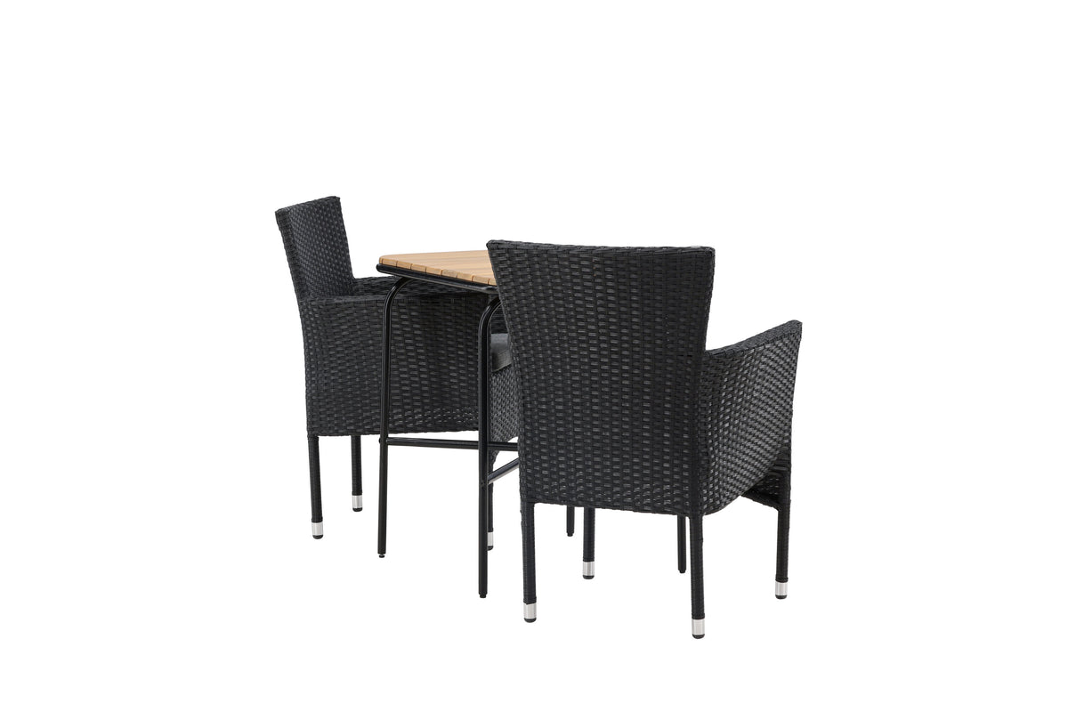 Holmbeck Rektangulär Matgrupp – Bord: 74x70x88 Stol: 60x86,5x58