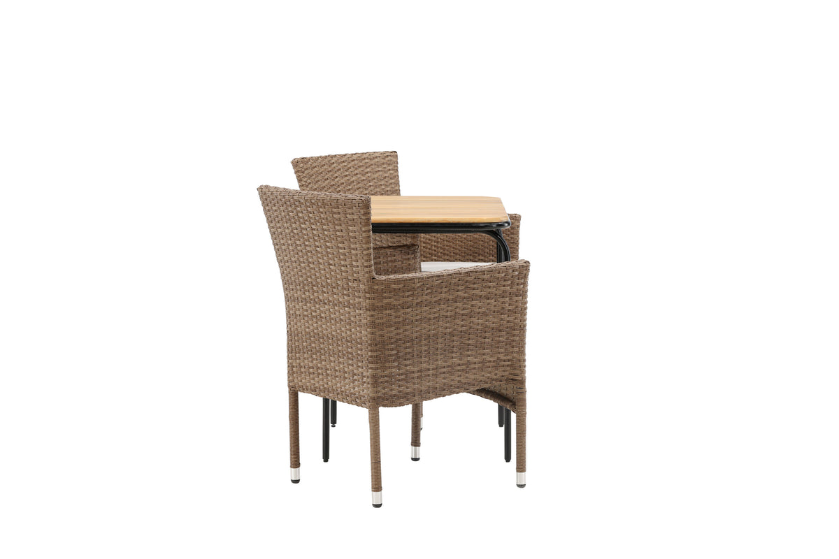 Holmbeck Rektangulär Matgrupp – Bord: 74x70x88 Stol: 60x86,5x58