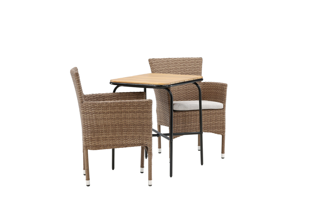 Holmbeck Rektangulär Matgrupp – Bord: 74x70x88 Stol: 60x86,5x58