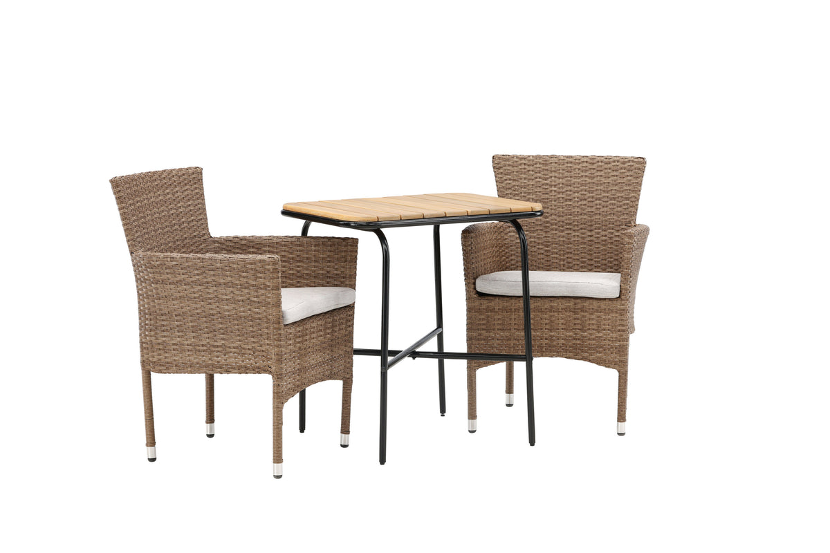 Holmbeck Rektangulär Matgrupp – Bord: 74x70x88 Stol: 60x86,5x58