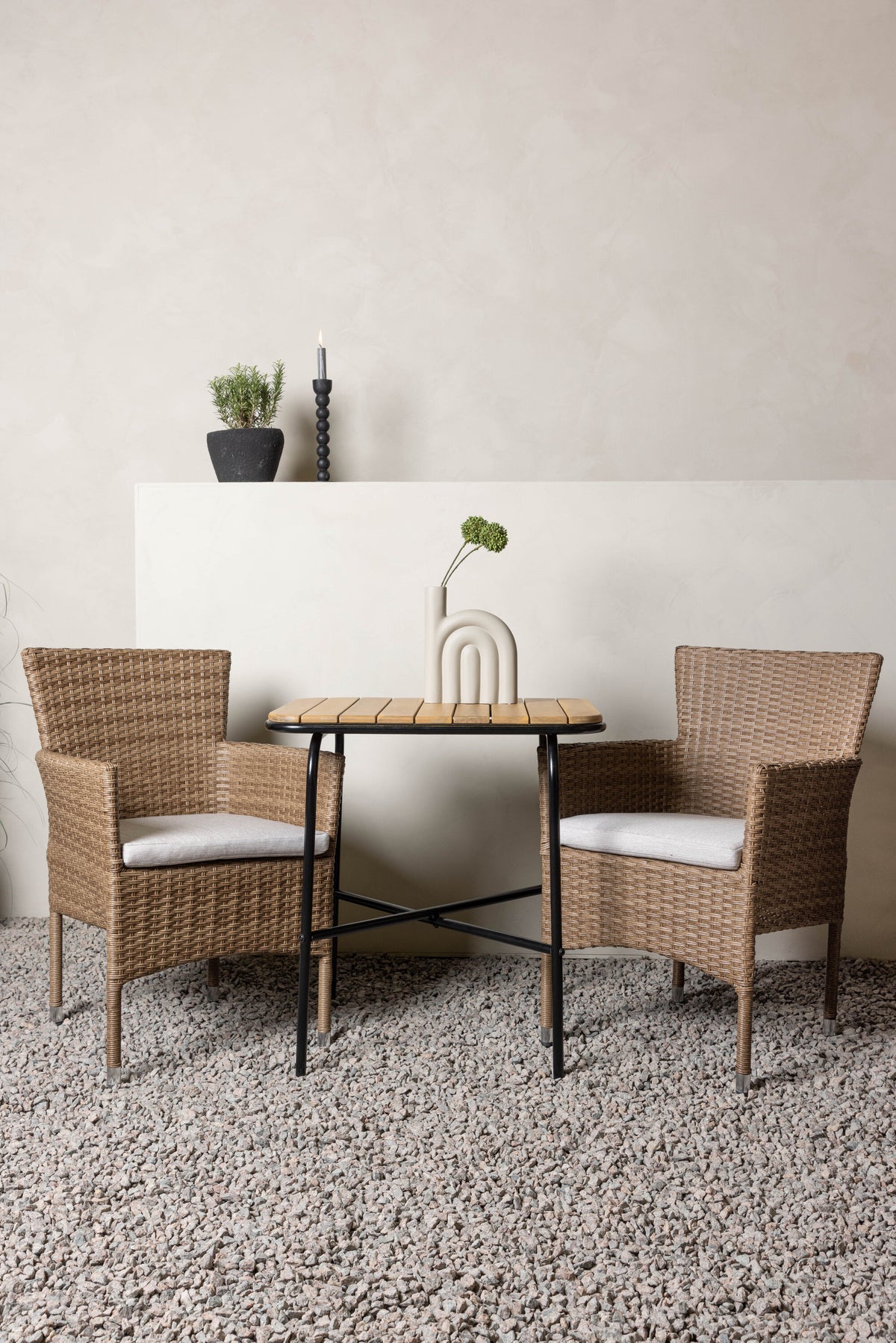 Holmbeck Rektangulär Matgrupp – Bord: 74x70x88 Stol: 60x86,5x58