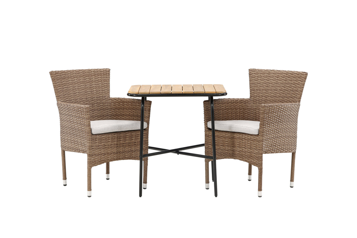 Holmbeck Rektangulär Matgrupp – Bord: 74x70x88 Stol: 60x86,5x58