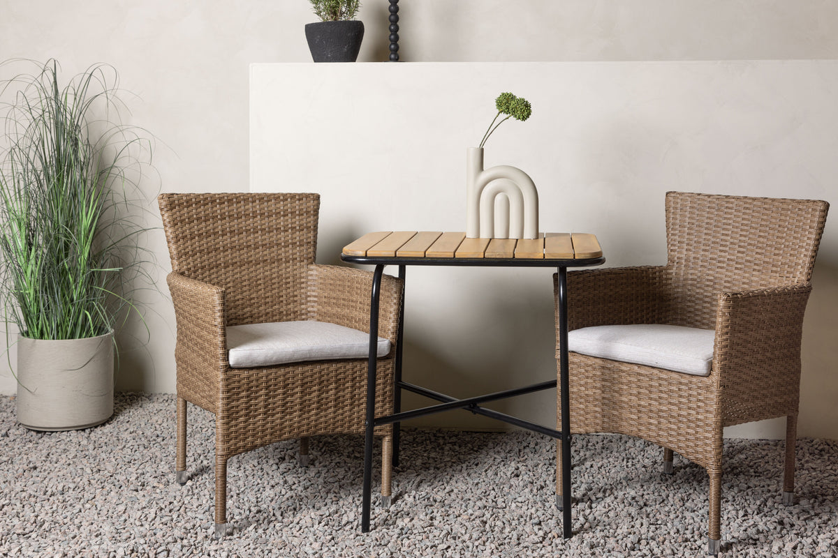 Holmbeck Rektangulär Matgrupp – Bord: 74x70x88 Stol: 60x86,5x58