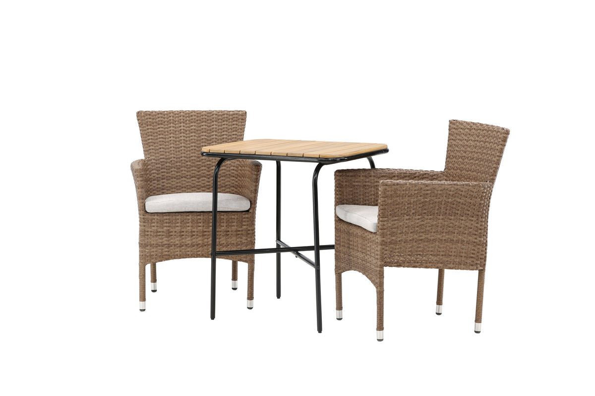 Holmbeck Rektangulär Matgrupp – Bord: 74x70x88 Stol: 60x86,5x58