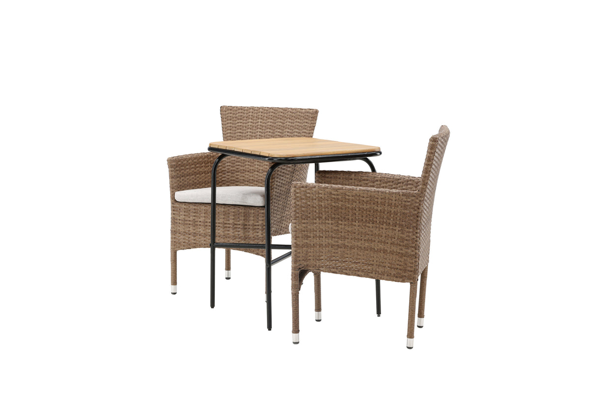 Holmbeck Rektangulär Matgrupp – Bord: 74x70x88 Stol: 60x86,5x58