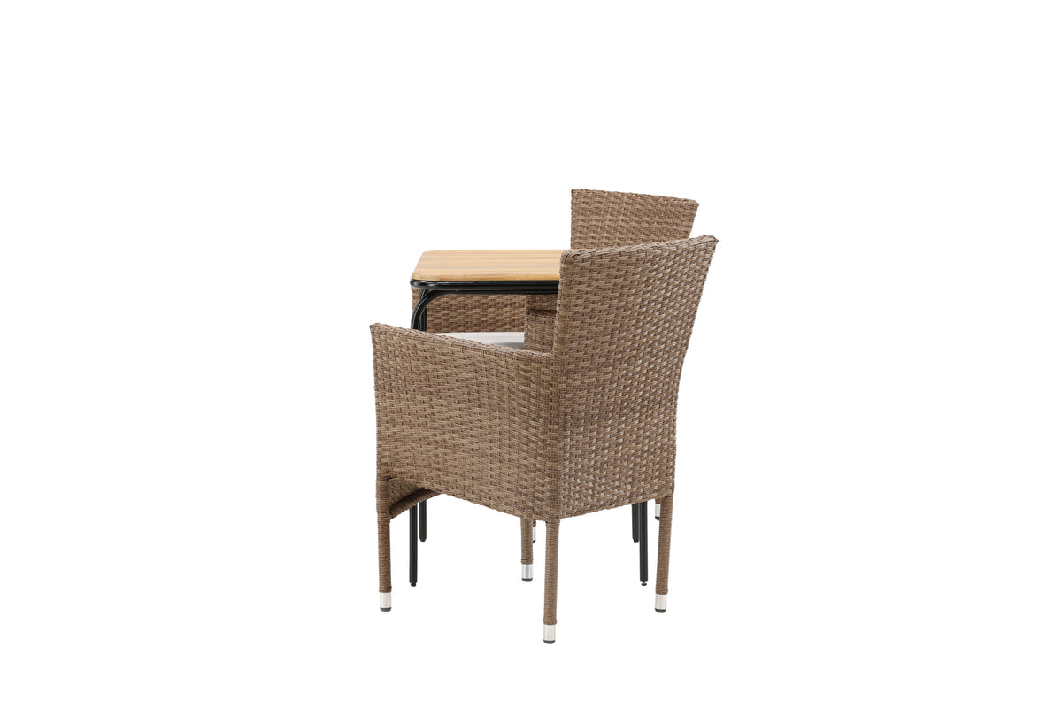 Holmbeck Rektangulär Matgrupp – Bord: 74x70x88 Stol: 60x86,5x58