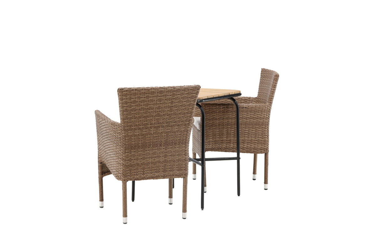 Holmbeck Rektangulär Matgrupp – Bord: 74x70x88 Stol: 60x86,5x58