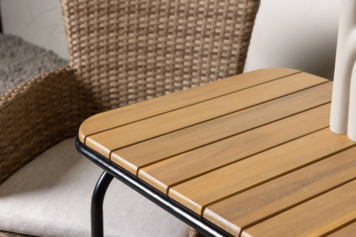 Holmbeck Rektangulär Matgrupp – Bord: 74x70x88 Stol: 60x86,5x58