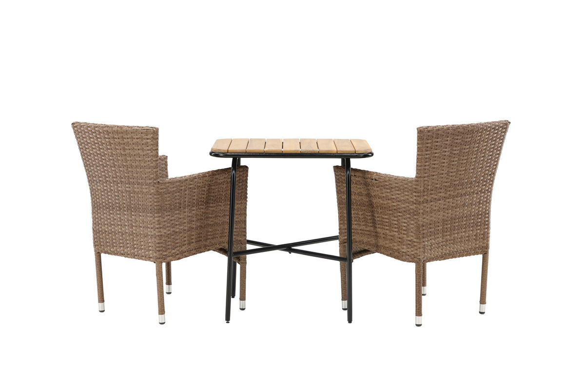 Holmbeck Rektangulär Matgrupp – Bord: 74x70x88 Stol: 60x86,5x58