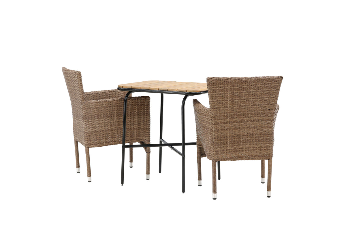 Holmbeck Rektangulär Matgrupp – Bord: 74x70x88 Stol: 60x86,5x58
