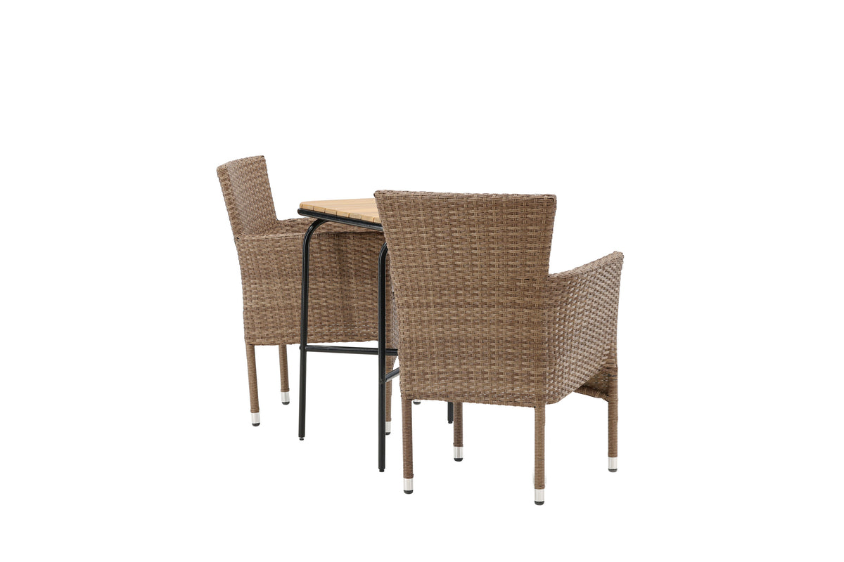 Holmbeck Rektangulär Matgrupp – Bord: 74x70x88 Stol: 60x86,5x58