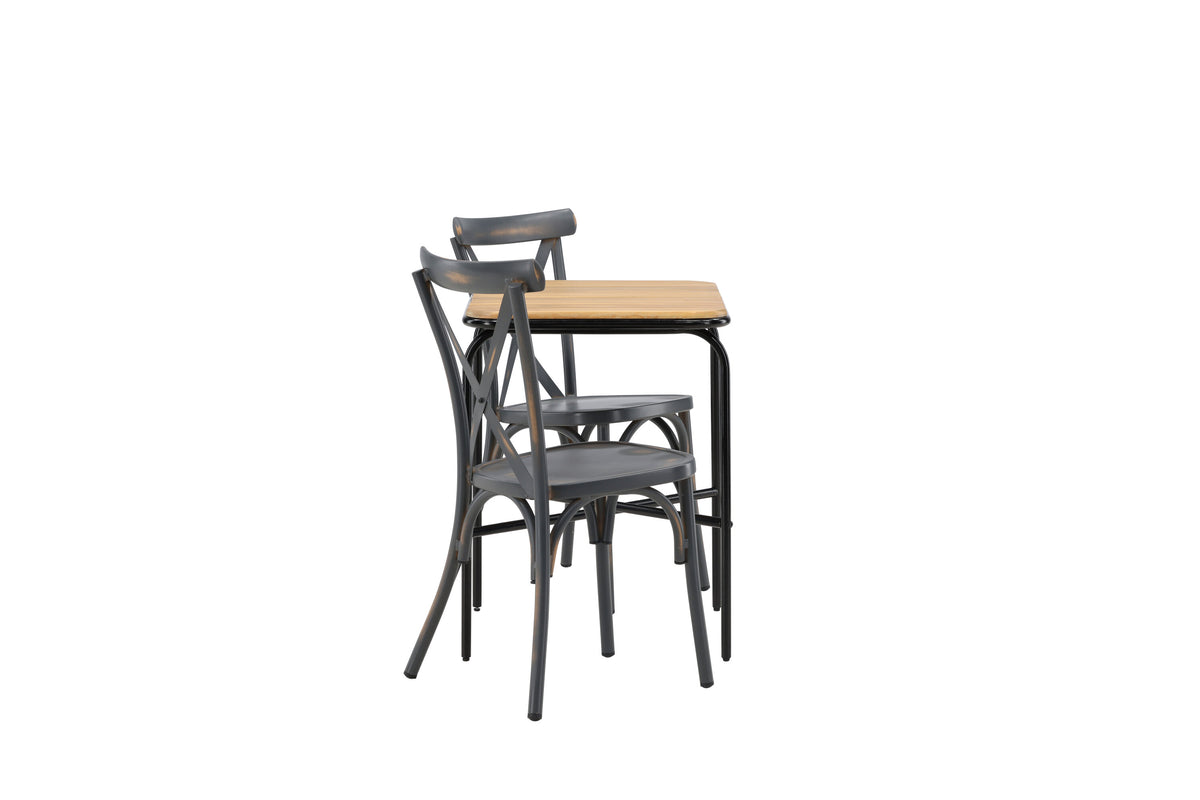 Holmbeck Rektangulär Matgrupp – Bord: 74x70x88 Stol: 48x88x48