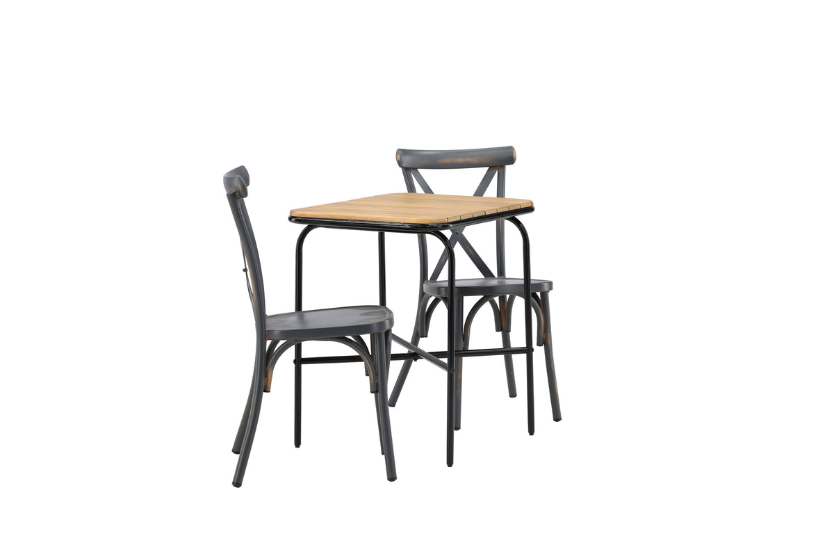 Holmbeck Rektangulär Matgrupp – Bord: 74x70x88 Stol: 48x88x48