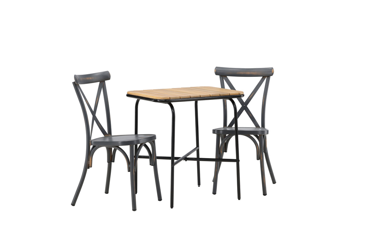 Holmbeck Rektangulär Matgrupp – Bord: 74x70x88 Stol: 48x88x48
