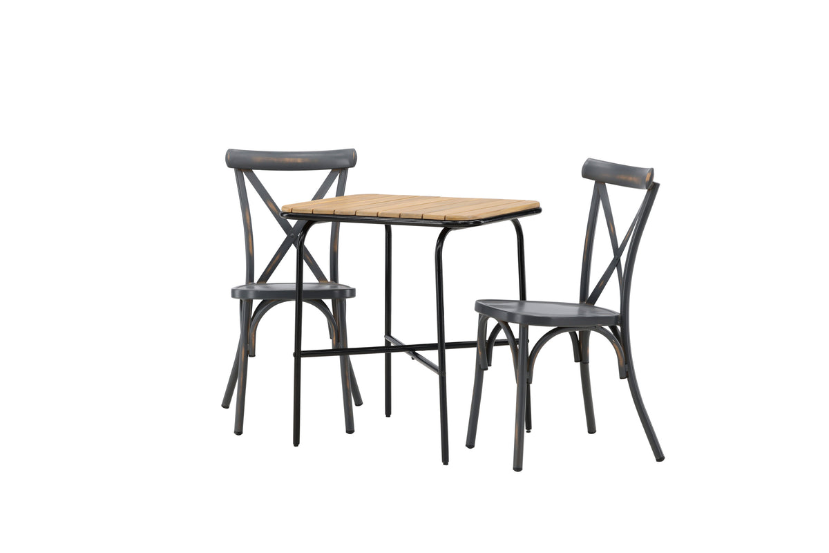 Holmbeck Rektangulär Matgrupp – Bord: 74x70x88 Stol: 48x88x48