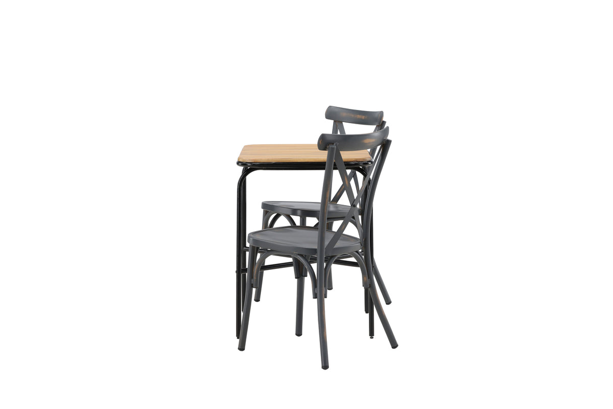 Holmbeck Rektangulär Matgrupp – Bord: 74x70x88 Stol: 48x88x48