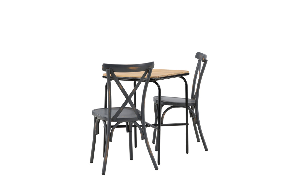Holmbeck Rektangulär Matgrupp – Bord: 74x70x88 Stol: 48x88x48