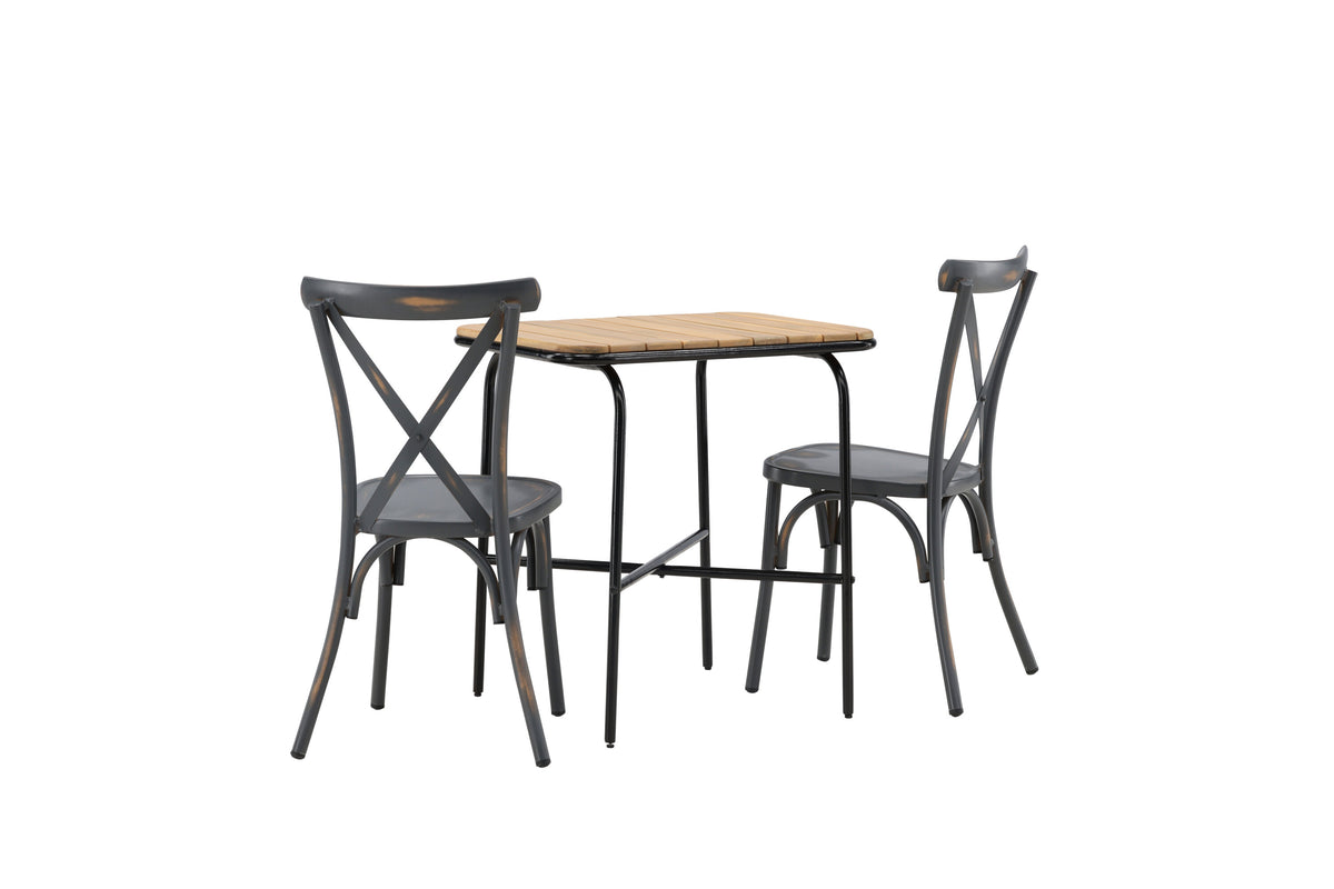 Holmbeck Rektangulär Matgrupp – Bord: 74x70x88 Stol: 48x88x48