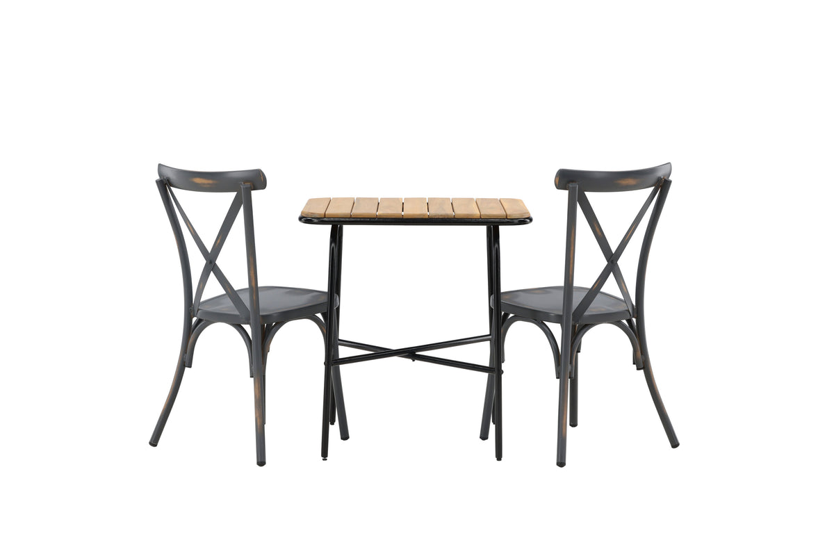 Holmbeck Rektangulär Matgrupp – Bord: 74x70x88 Stol: 48x88x48