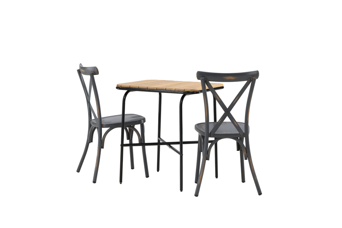 Holmbeck Rektangulär Matgrupp – Bord: 74x70x88 Stol: 48x88x48