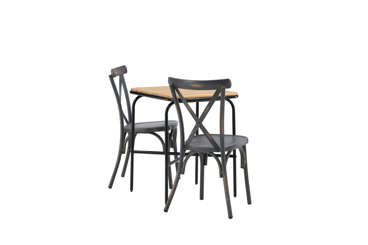 Holmbeck Rektangulär Matgrupp – Bord: 74x70x88 Stol: 48x88x48