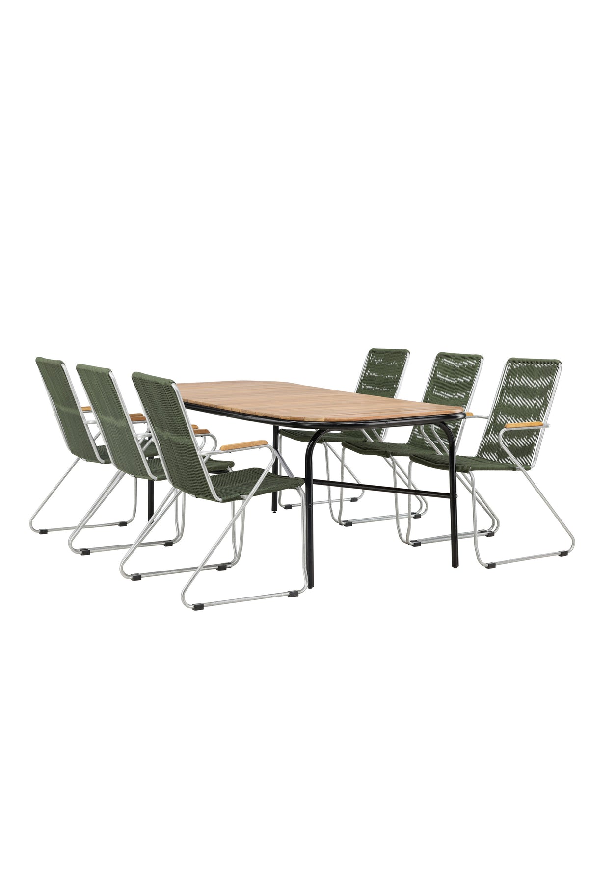 Holmbeck Matbord med Bois Stolarna – Bord: 75x200x90 Stol: 63x93x60