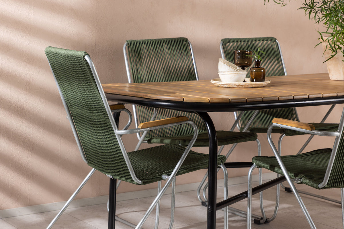 Holmbeck Matbord med Bois Stolarna – Bord: 75x200x90 Stol: 63x93x60