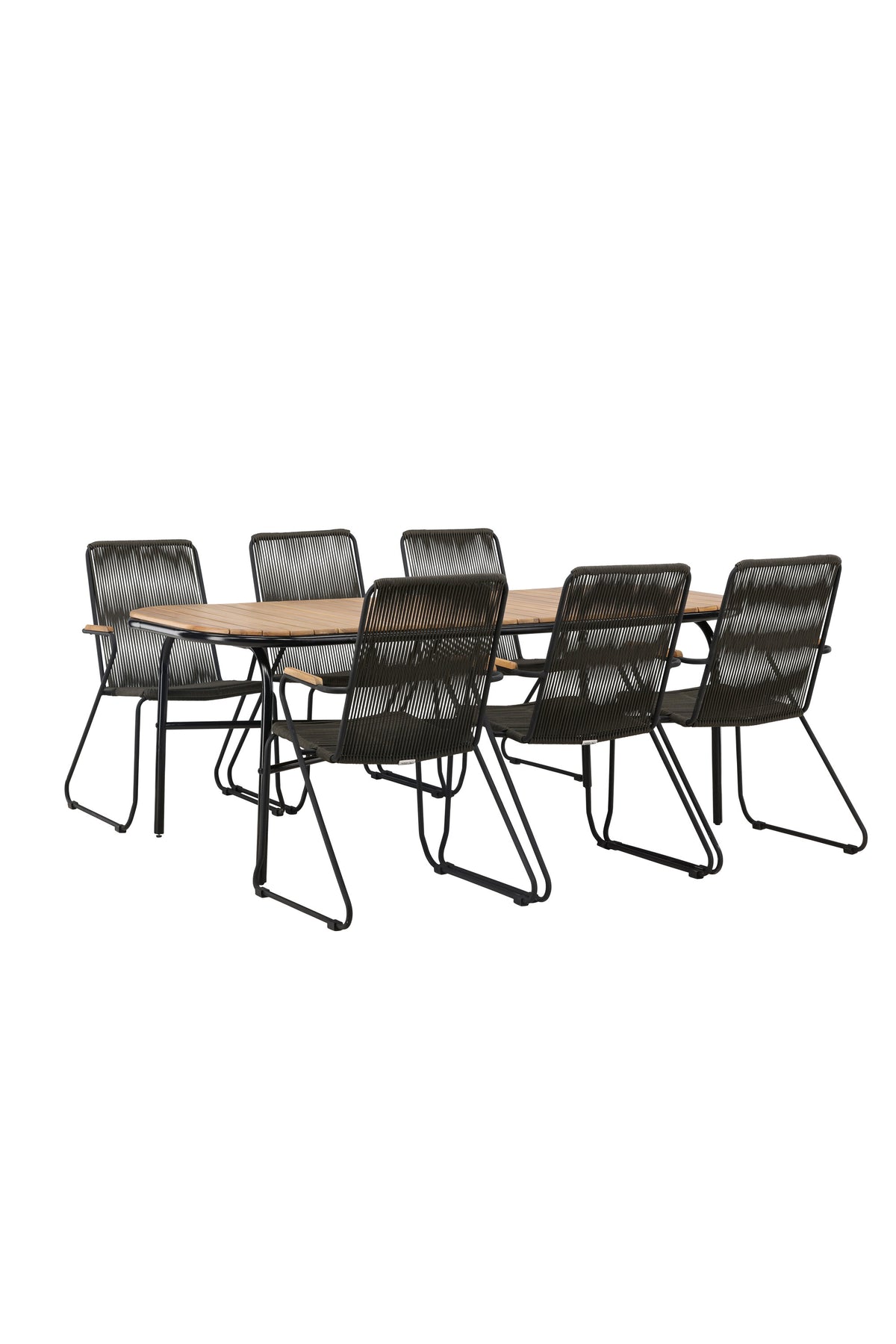Holmbeck Matbord med Bois Stolarna – Bord: 75x200x90 Stol: 63x93x60
