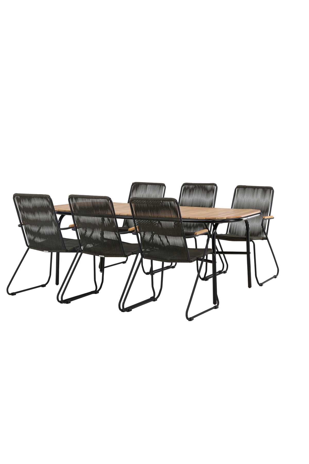 Holmbeck Matbord med Bois Stolarna – Bord: 75x200x90 Stol: 63x93x60