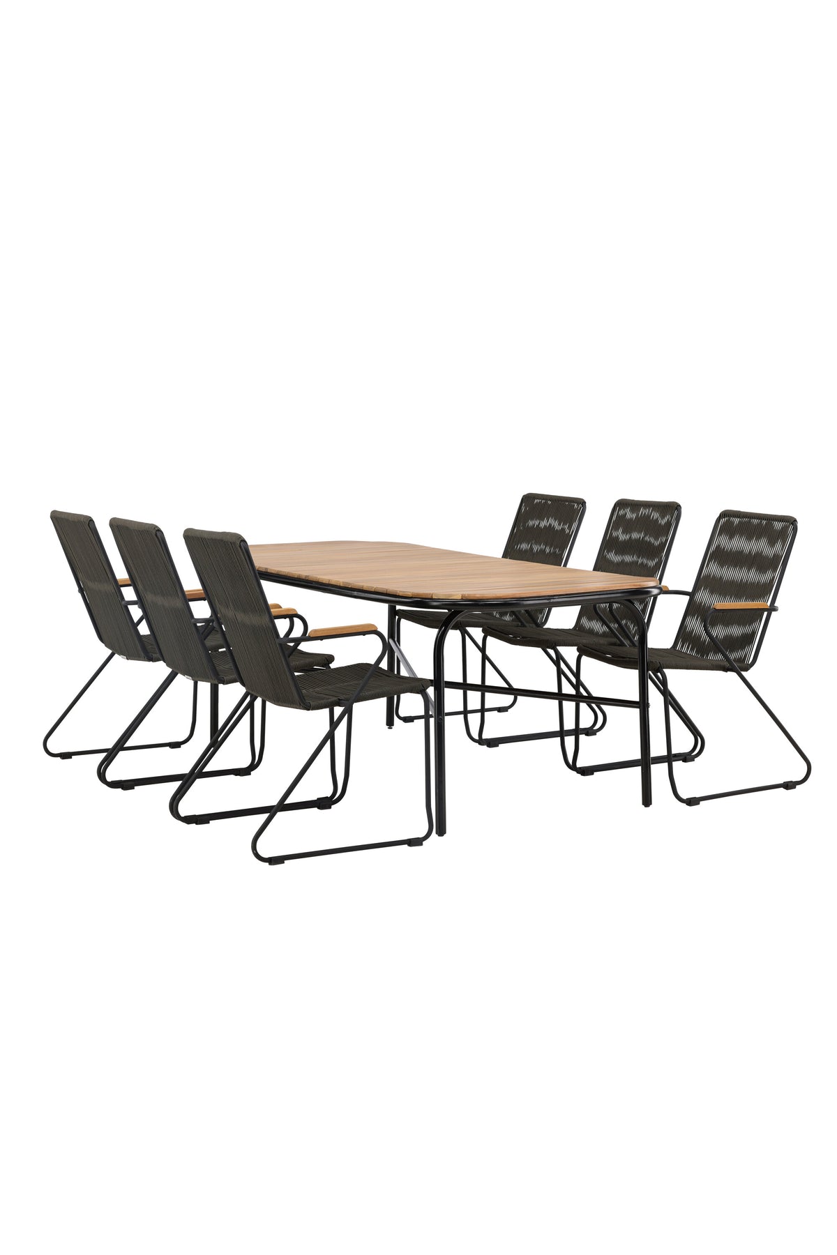 Holmbeck Matbord med Bois Stolarna – Bord: 75x200x90 Stol: 63x93x60