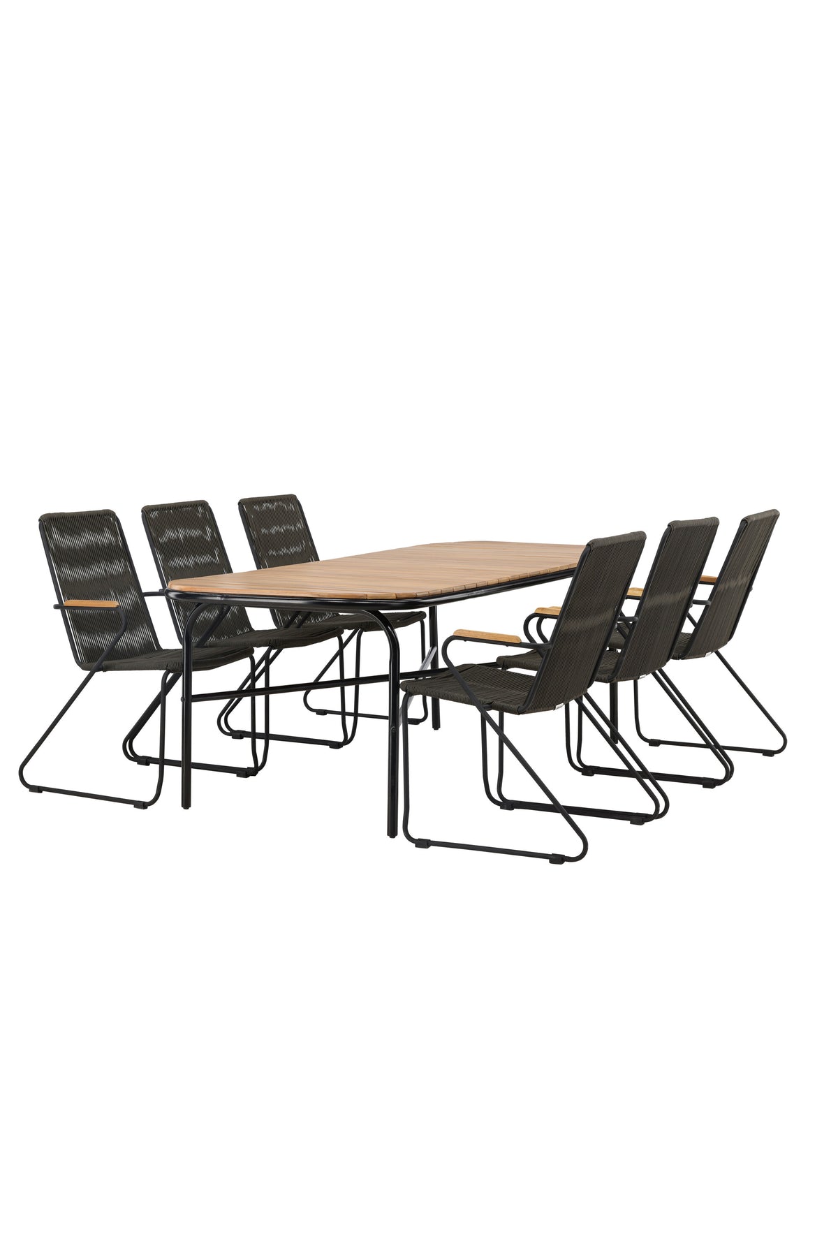 Holmbeck Matbord med Bois Stolarna – Bord: 75x200x90 Stol: 63x93x60