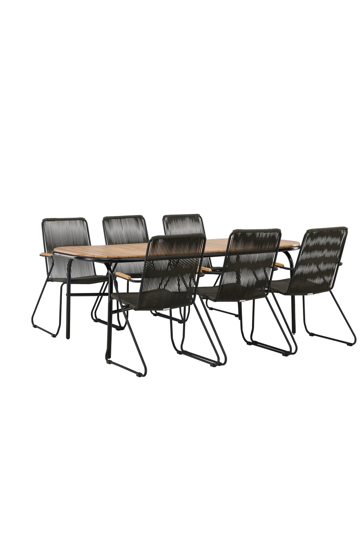 Holmbeck Matbord med Bois Stolarna – Bord: 75x200x90 Stol: 63x93x60