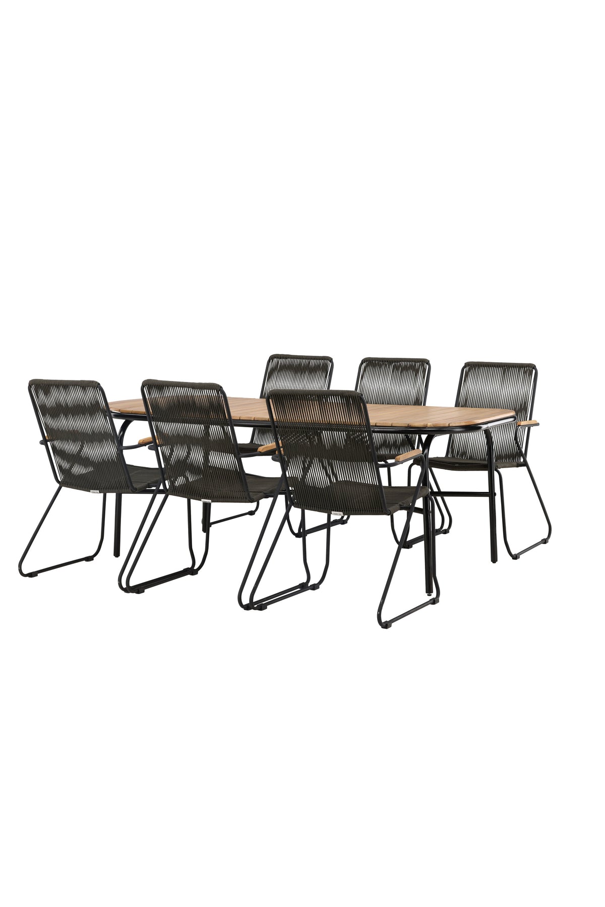Holmbeck Matbord med Bois Stolarna – Bord: 75x200x90 Stol: 63x93x60