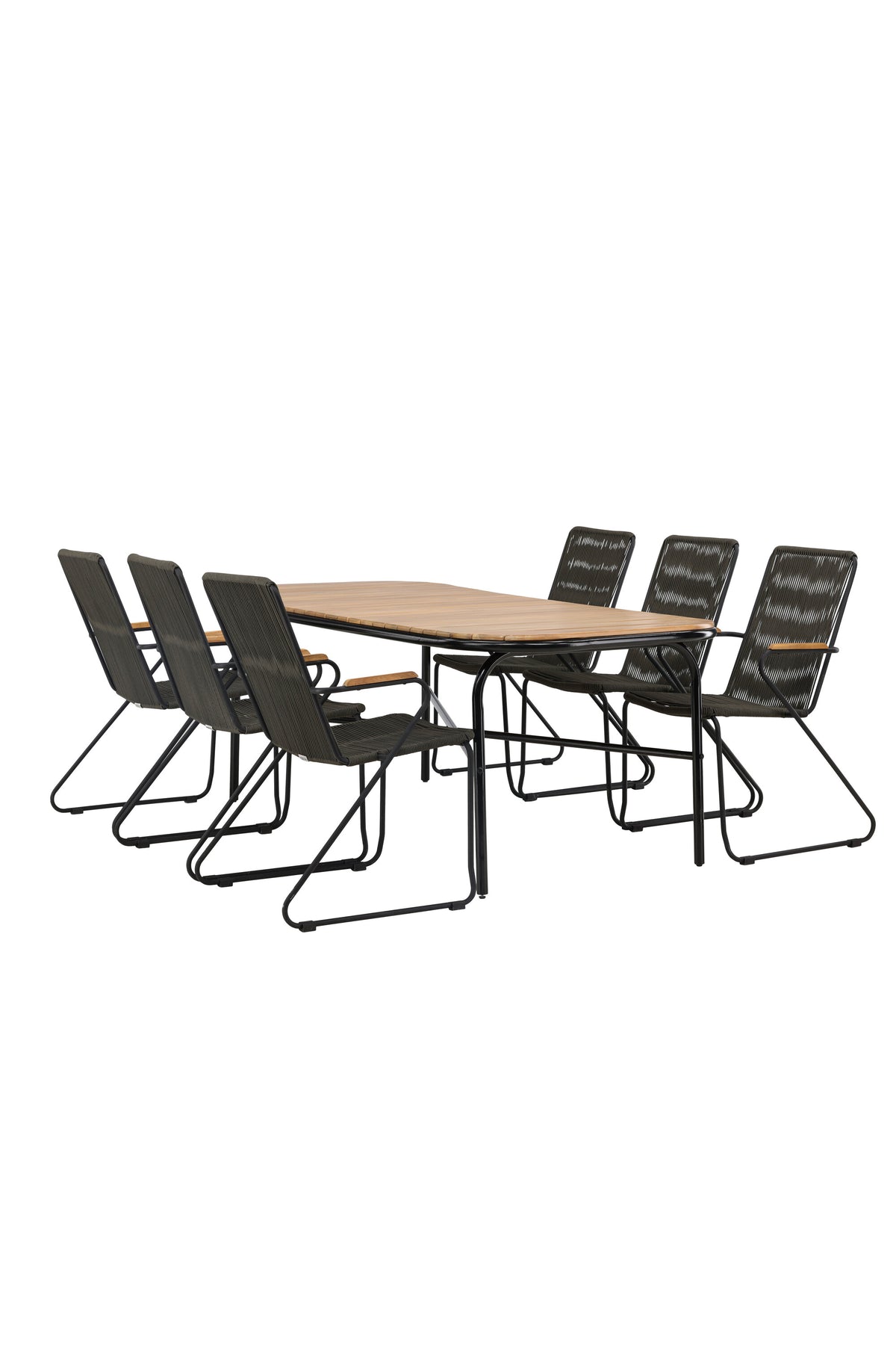 Holmbeck Matbord med Bois Stolarna – Bord: 75x200x90 Stol: 63x93x60