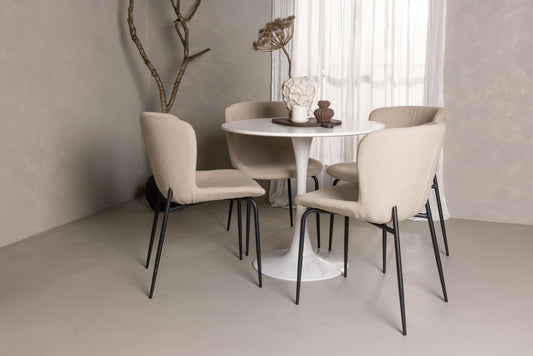 Hamden Matbord med Modesto Stolarna