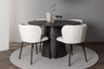 Lanzo Matbord med Edina Stolarna – Bord: ⌀120 Stol: 56x76x55